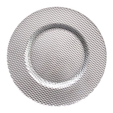 Illusion Charger Plate, Silver