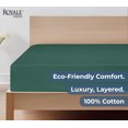 thumbnail image 6 of Royale Linens 100% Organic Cotton Fitted Sheet - Percale Weave - Super Soft Deep Pocket Bottom Sheets- Elastic Sheet King Cal Size -California King Fitted Sheets Only -(72"x84"+15", Hunter Green), 6 of 9