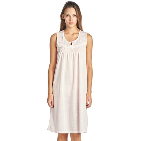 

Casual Nights Women s Fancy Lace Floral Sleeveless Nightgown