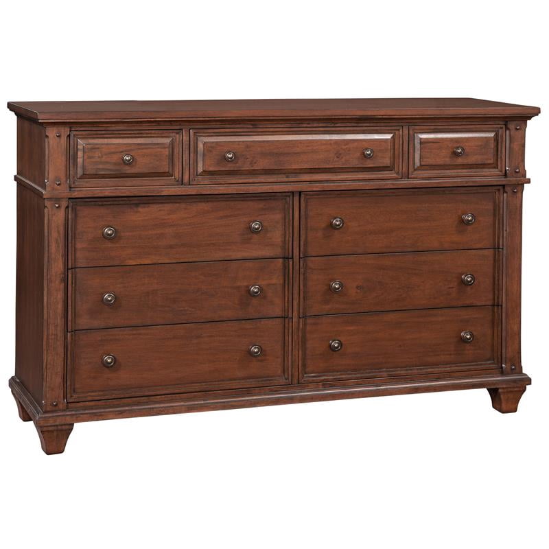 American Woodcrafters Sedona Cherry Finished Wood 9-drawer Dresser ...