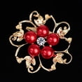 thumbnail image 4 of Fasijew Hollow Out Brooch Hat Brooch Faux Pearl Hollow Out Flower Brooch Stainless Exquisite Wear-resistant Coat Collar Hat Scarf Decoration Clothes Pin (Women), 4 of 7