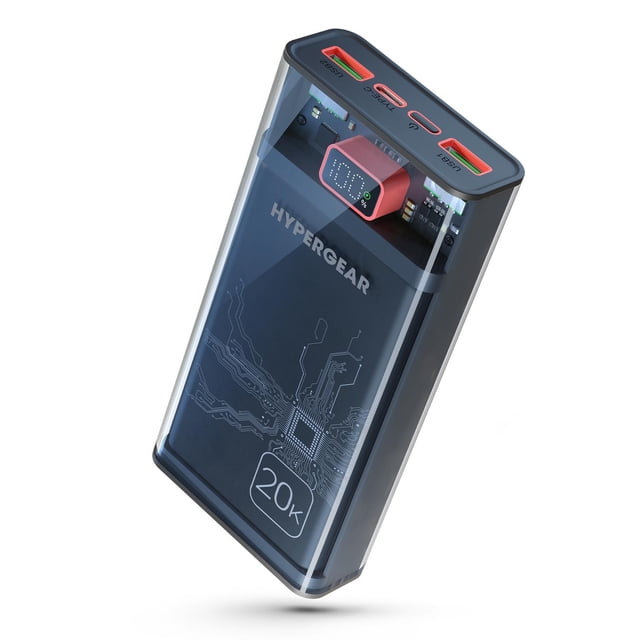 Batería De 20000Mah Hypergear Usb C Usb A Carga Rápida Negro