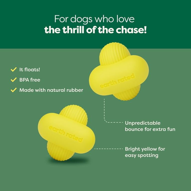 Earth Rated FetchDuo Dog Toy, Floating Bounce Balls 2-Pack photo 3