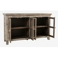 thumbnail image 4 of Jofran Rustic Shores 54" Coastal Distressed Acacia Four-Door Credenza Sideboard Cabinet, 4 of 10