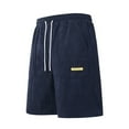thumbnail image 3 of Youmylove Mens Shorts Vintage Mens Casual Shorts Mid Waist Cargo Shorts Pocket Drawstring Shorts Fashion Solid Color Loose Shorts Casual Beach Shorts, 3 of 9