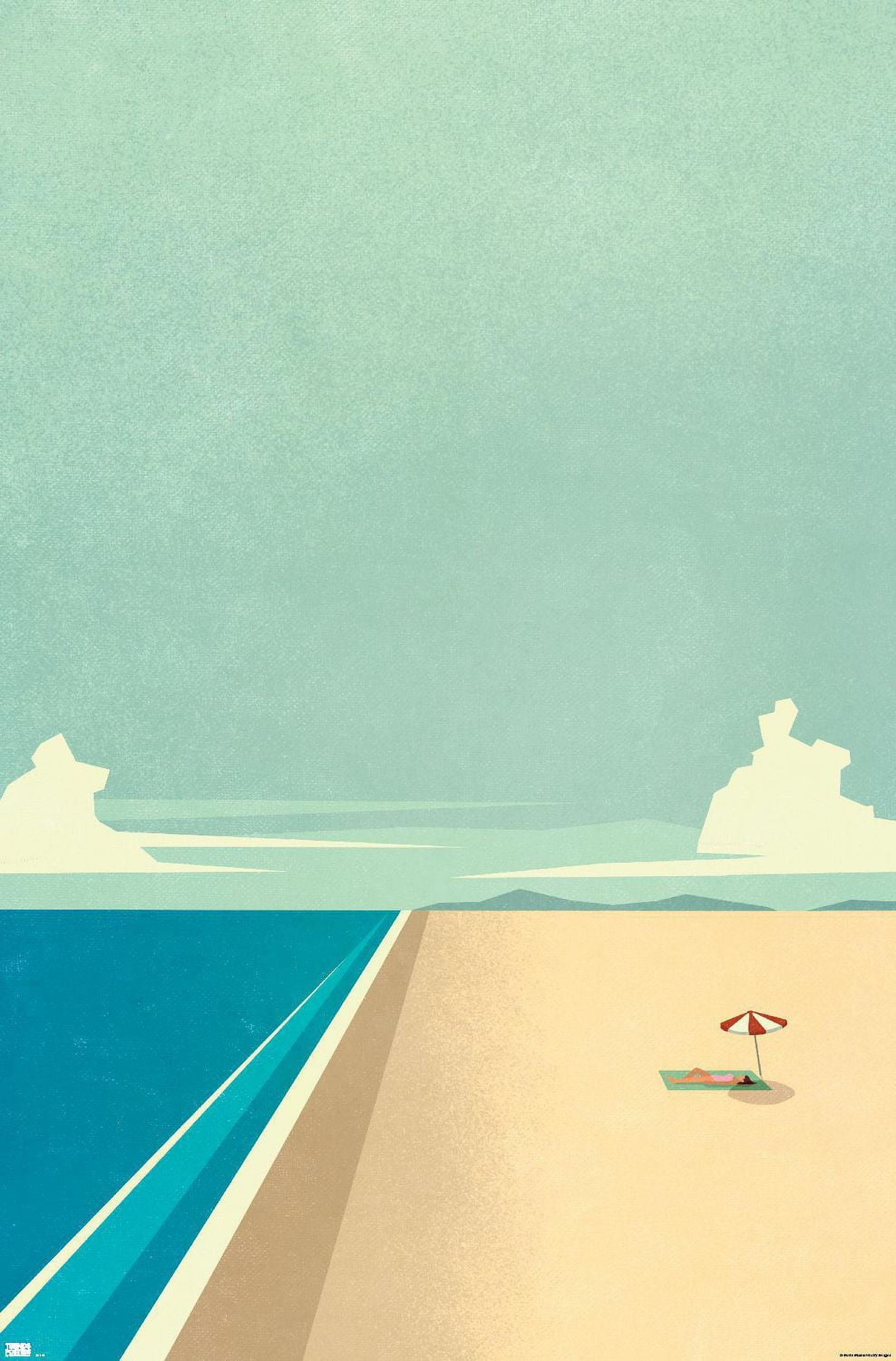 Art Deco - Beach Wall Poster, 22.375" x 34"