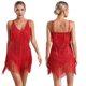 thumbnail image 3 of Disfraz de baile latino Tango Samba con lentejuelas brillantes para mujer, disfraz de fiesta temática de los años 20, vestido Flapper con flecos y cuello en V, 3 of 5