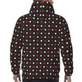 thumbnail image 7 of Goofa Red and white polka dots for Men's Hooded Sweatshirt - Lightweight Pullover Hoodie with Kangaroo Pocket, Perfect for Everyday Wear-4X-Large, 7 of 7