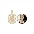 thumbnail image 5 of 14k Tricolor Gold, Virgin Mary Guadalupe Pendant Religious Charm Filigree 15mm with 20" Dainty Neck Chain, 5 of 9