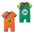 thumbnail image 6 of StylesILove Baby Toddler Boys Anime Cartoon Short Sleeve Cotton Romper Asian Inspired Jumpsuit Halloween Onesie Outfit (Goku Orange, 6 Months), 6 of 7