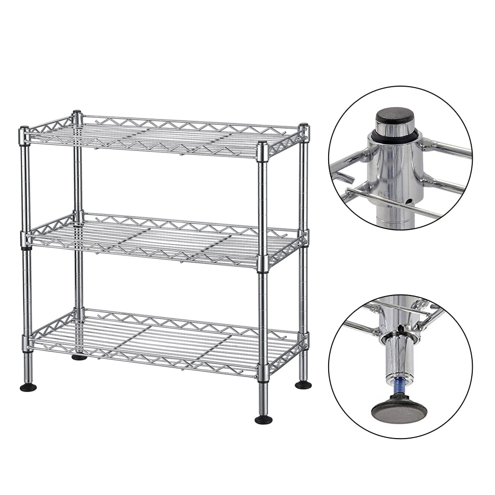 3-Tier Cabinet Organizer for Storing Appliances, Bottles, Cans - Capacity Per Shelf 66.14lb/30kg