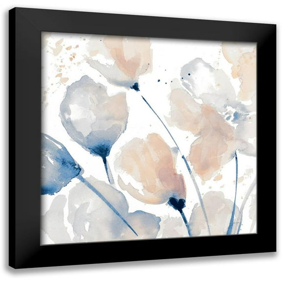 Loreth, Lanie 12x12 Black Modern Framed Museum Art Print Titled - Neutral Flower II