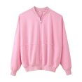 thumbnail image 2 of Womens Coats Turndown Collar Long Sleeve Casual Solid Color Fall Winter Outwear Jackets Coat,Coats for Women Pink M, 2 of 3
