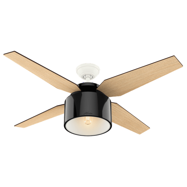 Hunter 52 Cranbrook Gloss Black, Black Ceiling Fan Light Kit