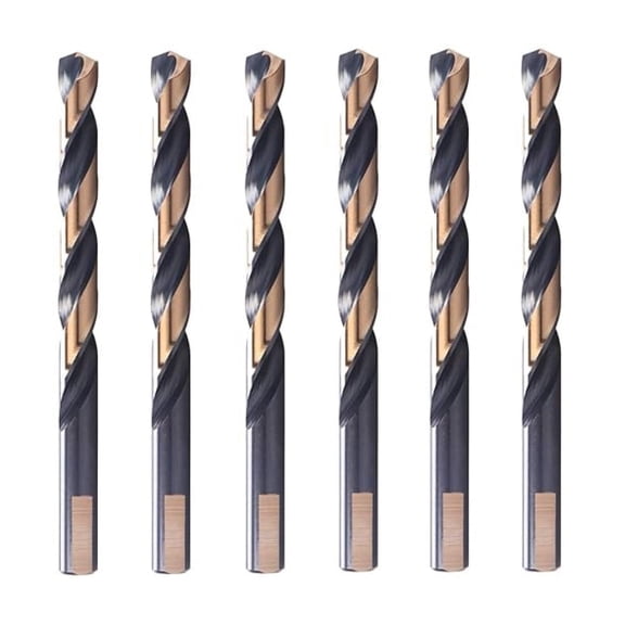 6 PCS 15/32" Black and Drill Bits Set