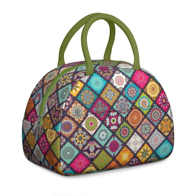 Sac à Lunch Réutilisable Tribal Chic – Sac Thermique Écologique pour Femmes et Mamans