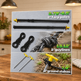 2 Pack Adjustable Heavy-duty Tarp Poles Camping Tent Set With Ground ...