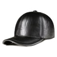 thumbnail image 2 of Spring Genuine Leather Baseball Cap In Men Brand New Warm Real Cow Leather Caps Hats ,Premium Material, 2 of 6