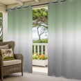 thumbnail image 2 of Outdoor Curtains for Patio Waterproof Sage Green Indoor/Outdoor Curtain Tiebacks Ombre Green Grey Privacy Curtain Sun Blocking Grommet Drapes for Pergolas Gazebo Porch Balcony 2 Panel 54x84 Inch, 2 of 9