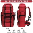 thumbnail image 2 of 70L Tactical Military-Style Hiking Backpack – Water-Resistant, Lightweight, with Padded Straps and 5 Compartments, 2 of 8