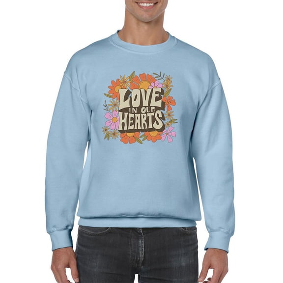 Love In Our Hearts. Sweatshirt Men -Smartprints Designs, Male Large