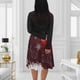 thumbnail image 4 of Vestido clásico navideño para mujer, vestido de manga larga con dobladillo estampado a cuadros y copos de nieve, vestido informal con escote en V y cintura con cordones para mujer, 4 of 5