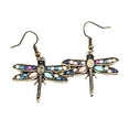 thumbnail image 4 of Opvise Bohemian Women Butterfly Dragonfly Rhinestone Charm Hook Earrings Jewelry Gift, 4 of 7