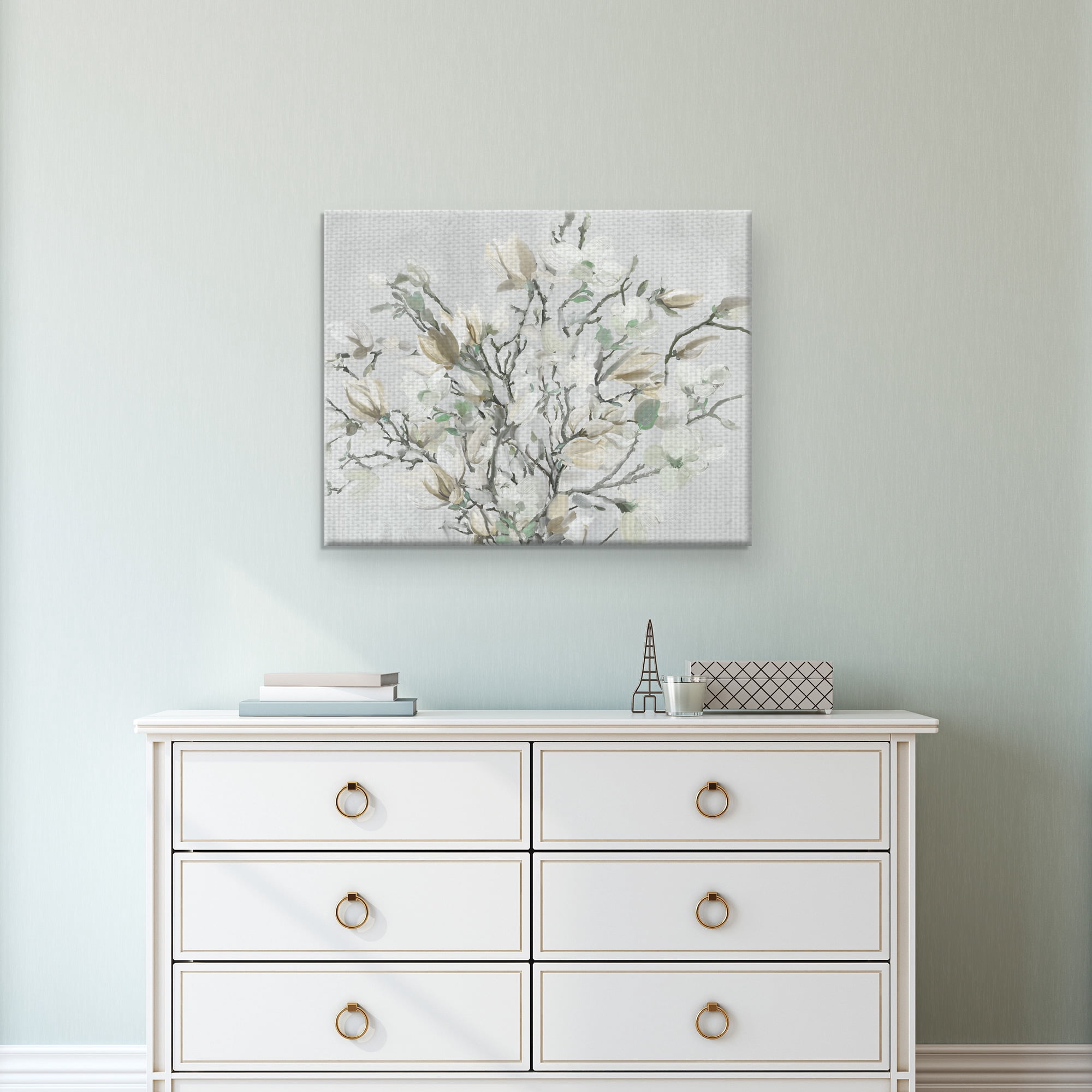 Masterpiece Art Gallery Magnolia Gathering Two Gold by Studio Arts Canvas Art Print 22" x 28"