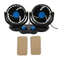 thumbnail image 2 of Ventilador de refrigeración para automóvil, ventilador doble para automóvil, ventilador de doble cabezal de 360 grados, ventilador de rotación para automóvil impulsado por el rendimiento, 2 of 12