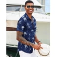 thumbnail image 4 of COOFANDY Summer Beach Shirts for Men Floral Button Down Shirt Hawaiian Shirt for Men Short Sleeve, 4 of 6
