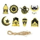 thumbnail image 3 of 8 piezas de adornos colgantes Eid para Ramadán, para bodas en el patio trasero Negro y oro, 3 of 9