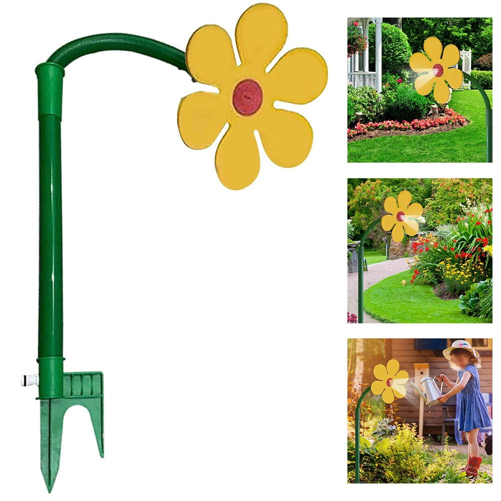 RichLink Dancing Daisy Garden Sprinkler: 720° Rotating Water Feature for Lawn Fun!