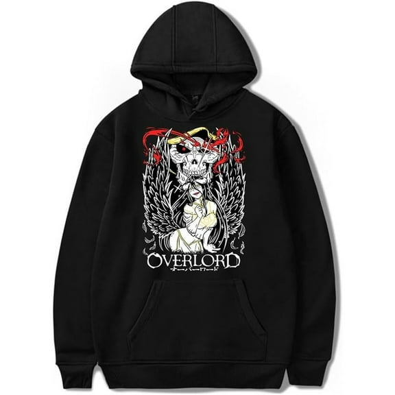 Overlord Merch Albedo Hoodie Unisex Pocket Drawstring Casual Sweatshirt Fashion Long Sleeve Pullover