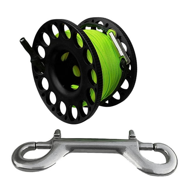 fastboy 30m Aluminum Alloy Cave Diving Finger Spool Guide Line Reel Black