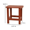 thumbnail image 5 of Flash Furniture Charlestown All-Weather Poly Resin Wood Adirondack Side Table in Red, 5 of 9
