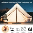 thumbnail image 5 of Surpdew 5 Pcs Fishbone Deck Anchor Pegs With Carabiners, Red Deck Furniture Anchors, Deck Peg With Spring Buckle, Adjustable Anchor Deck Pegs, Tent Decks Anchors For Camping Hiking Supplies Red S, 5 of 7