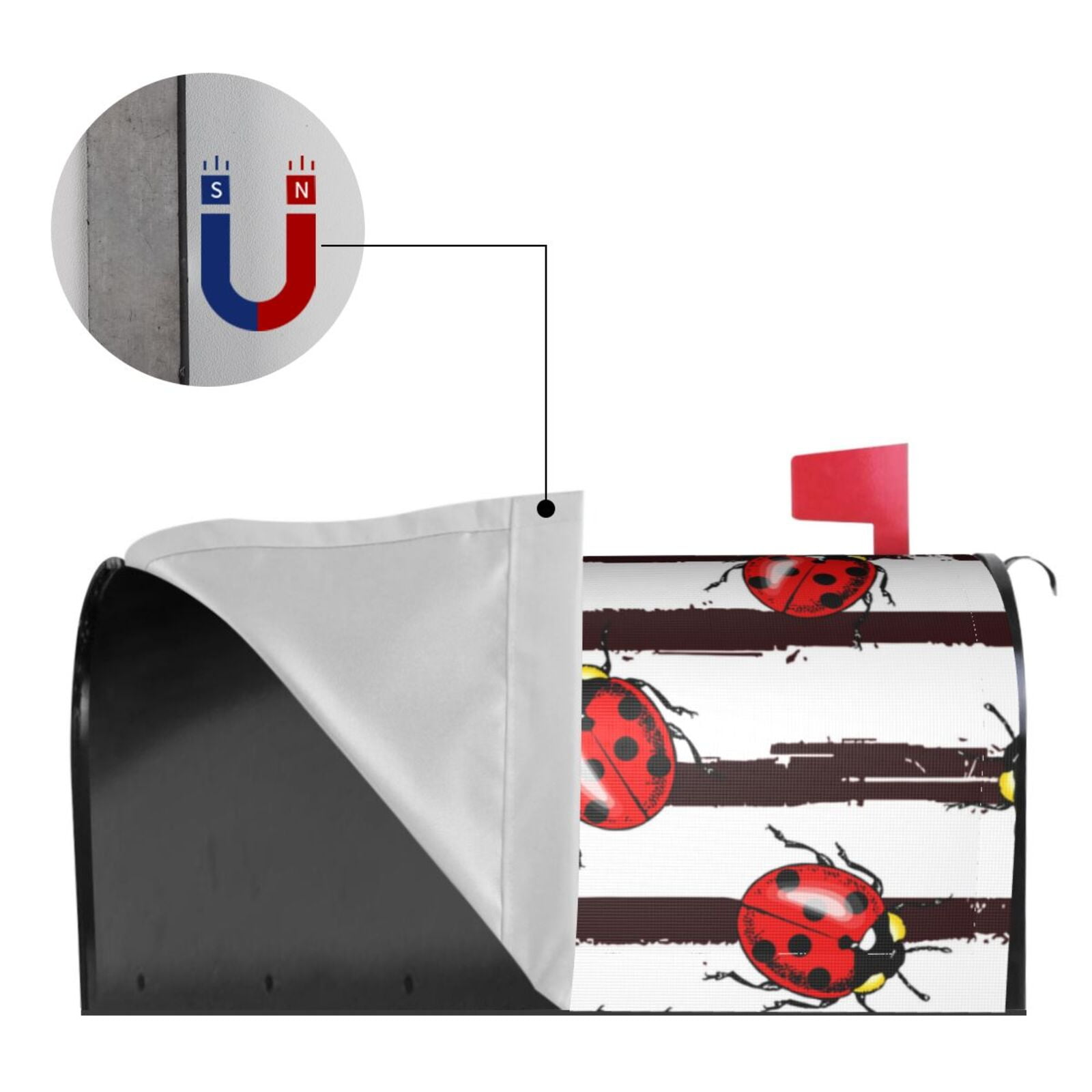 Kdxio Magnetic Mailbox Cover 21x18 in Mailbox Cover Outdoor Decoration Holiday Mailbox Covers for Home Garden Yard-21x18 in