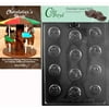 Cybrtrayd Bite Sized Emojis Chocolate Candy Mold with Our Chocolatier's Guide Instructions Manual