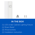 thumbnail image 6 of Inlight 24-inch Hardwired Only 3 Color LED Under Cabinet Lighting, 3000K/4000K/5000K, Matte White Finished, IN-0201-13-WH-345K, 6 of 9