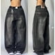 thumbnail image 2 of Y2K Jeans nuevo Harajuku Hip Hop Retro cráneo gráfico bordado pantalones vaqueros holgados hombres mujeres gótico pantalones anchos de cintura alta, 2 of 2
