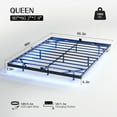 thumbnail image 5 of Kbun Queen Floating Bed Frame with Smart LED Lights and Charging Station, Heavy Duty Metal Platform Bed Frame, Noise-Free, Under-Bed Storage, No Box Spring Needed, 5 of 9
