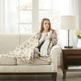 Beautyrest Ogee Sherpa Oversized Heated Electric Snuggle Wrap Throw