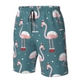 thumbnail image 5 of Kdxio Flamingo Pattern Mens Casual Shorts - Drawstring Summer Beach Sports Shorts for Men, 5 of 9