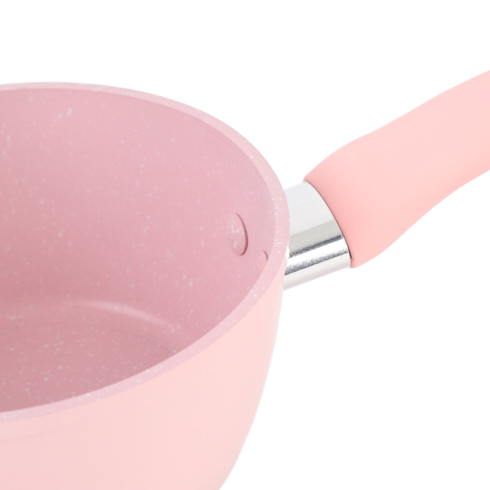 NFTIGB 2-Piece Aluminum Alloy Nonstick Frying Pan and Removable Soup Milk Pot Set for Electric Ceramic Stove Mini Saucepan Stewpan Combo, Multicolor, 9.6 inches / 24.5 cm