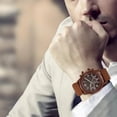 thumbnail image 3 of Hearth & Gear Men's Hand Canvas Rubber Strap Precise Timing Men's Fashion Leisure Business Hand Precise Timing Watch Smart Watch Rechargeable Wristwatch The Small Dial Smart Watch with Step Counter, 3 of 5