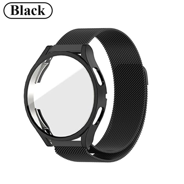 Correa de Metal para Samsung Galaxy Watch 4, 5, 6, Active 2, 40mm, 44mm, pulsera de repuesto de bucle magnético milanés clásico
