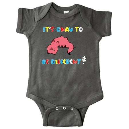 

Inktastic Autism Awareness It s okay to be Different! Silly Cat Gift Baby Boy or Baby Girl Bodysuit