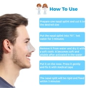 Thermoplastic Nasal Splint, 5 Pcs Trapezoid Nose Brace Splints, Nose External Support Protector for Nose Brace Fracture, Rhinoplasty Septoplasty, Orthopedic Immobilization