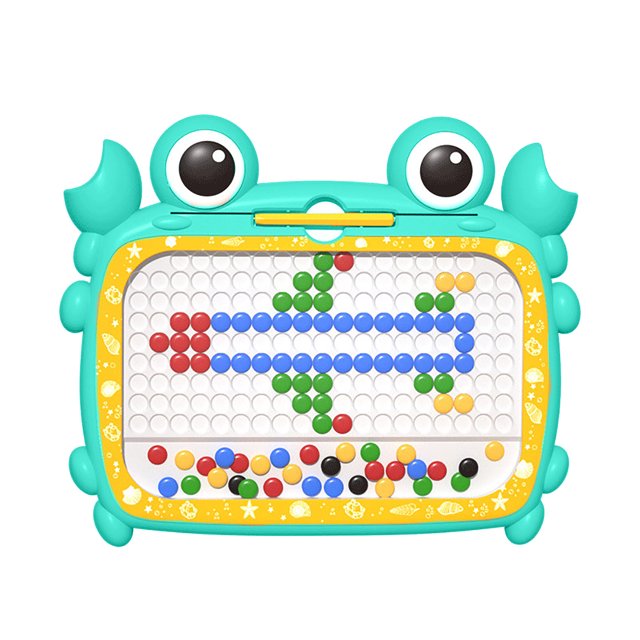 Tablero De Dibujo Para Niños, Fácil Operación Tablero De Dibujo Magnético De Cognición De Color Luz De Plástico Segura Portátil 116 Cuentas Estilo Cangrejo Para La Escuela
