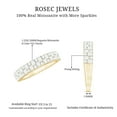 thumbnail image 6 of Rosec Jewels Certified Moissanite Half Eternity Ring - Wedding Anniversary Ring - D-VS1 Quality, 14K Yellow Gold, US 11.00, 6 of 10
